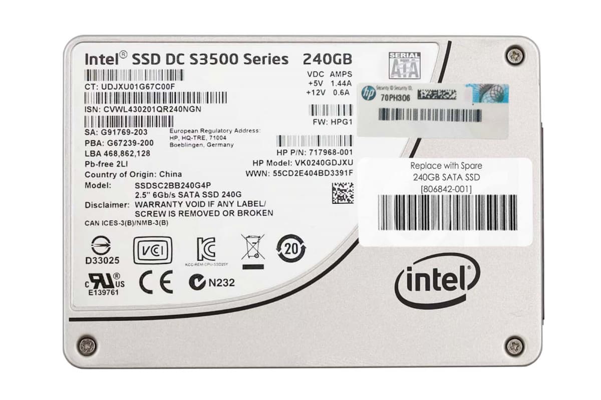 Жесткий диск HP 806842-001 240Gb  SATAIII 2,5" SSD