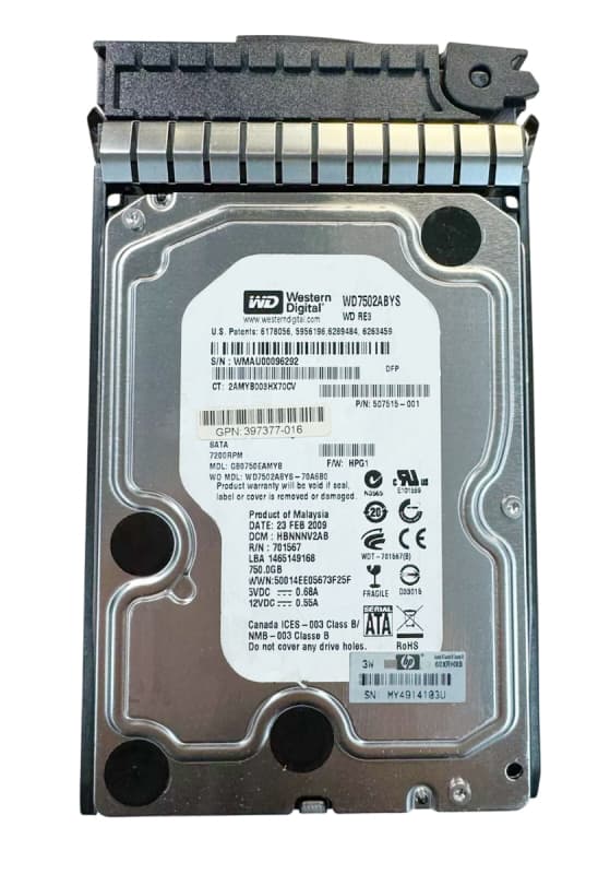 Жесткий диск HP GB0750EAMYB 750Gb  SATAII 3,5" HDD