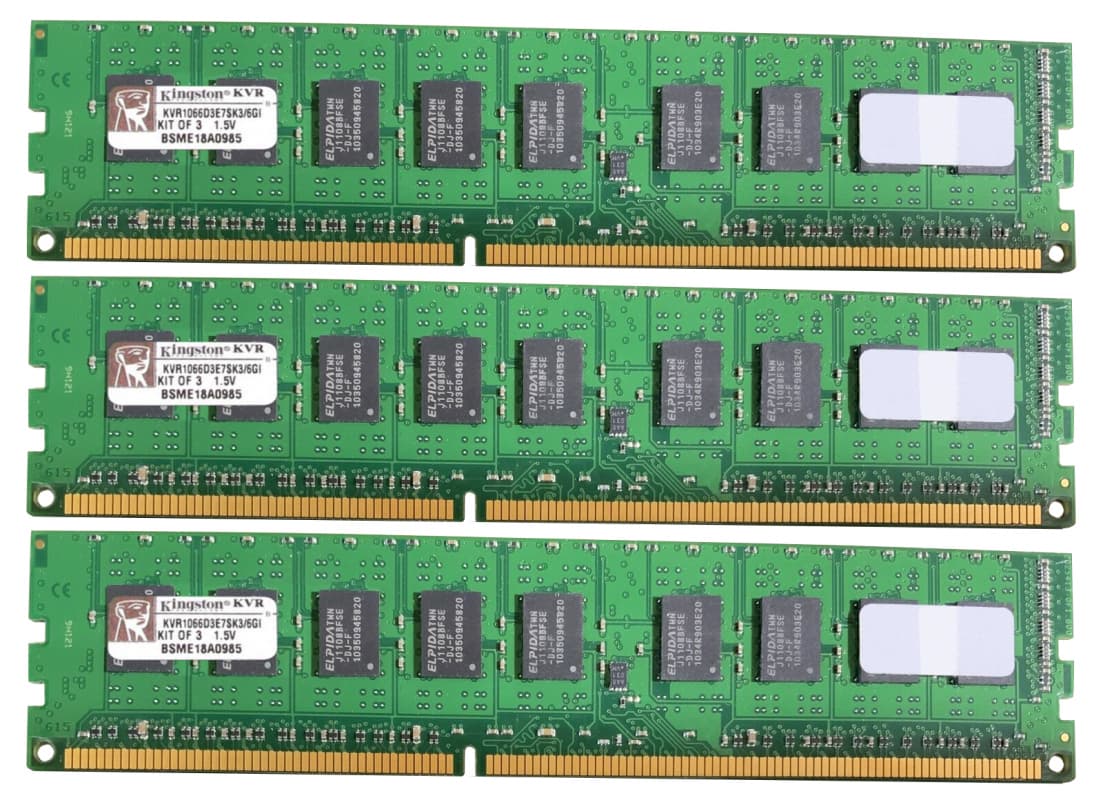 Оперативная память Kingston KVR1066D3E7SK3/6GI DDRIII 6Gb