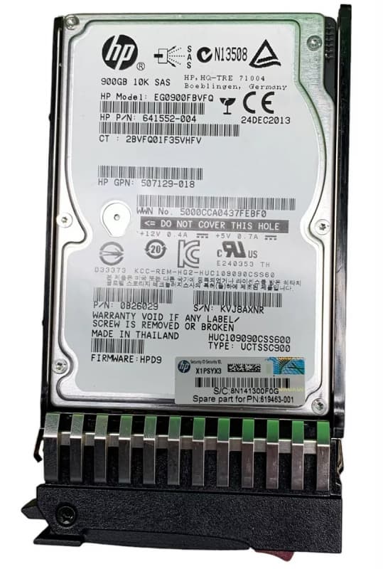Жесткий диск HP EG0900FBVFQ 900Gb  SAS 2,5" HDD