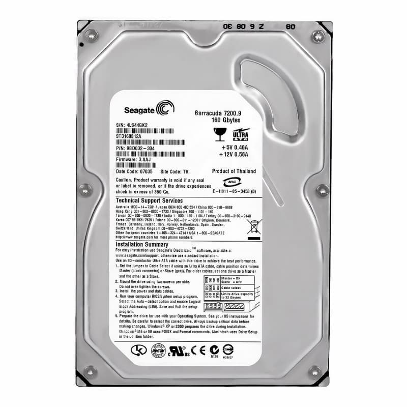Жесткий диск Seagate 9BD032 160Gb 7200 IDE 3.5" HDD