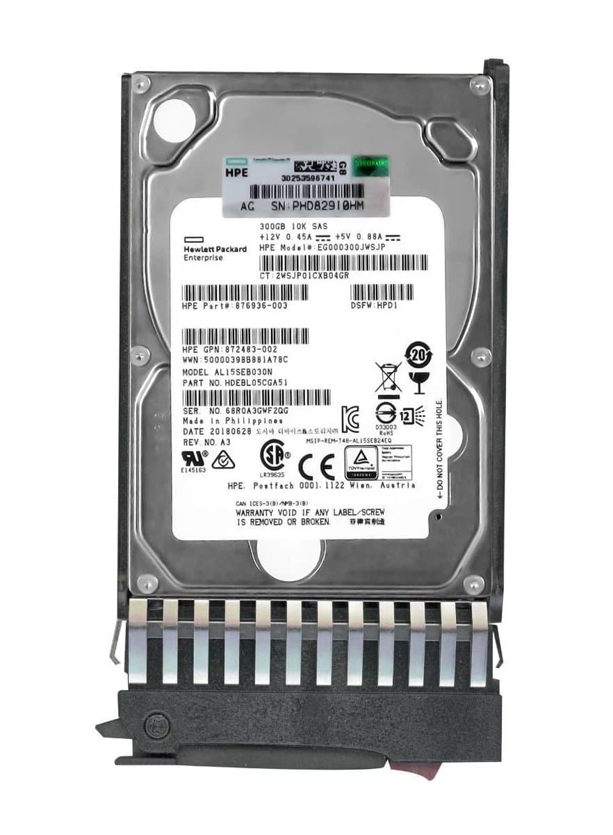 Жесткий диск HP 300Gb 10000 SAS 2.5" HDD 872483-002