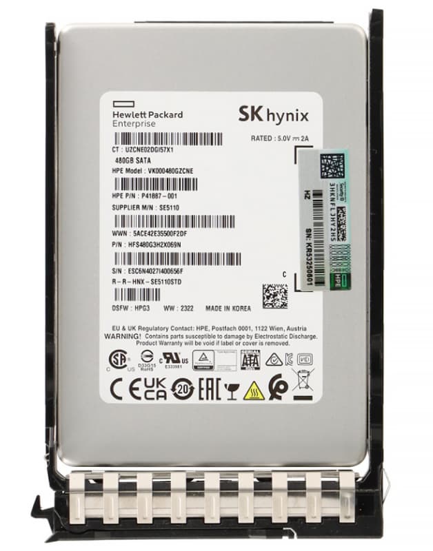Жесткий диск HP VK000480GZCNE 480Gb SATAIII 2.5" SSD
