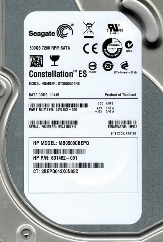 Жесткий диск HP 9JW152-290 500Gb SATA 3,5" HDD