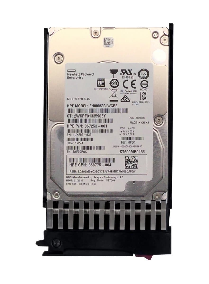 Жесткий диск HP 600Gb 15000 SAS 2.5" HDD 867253-001