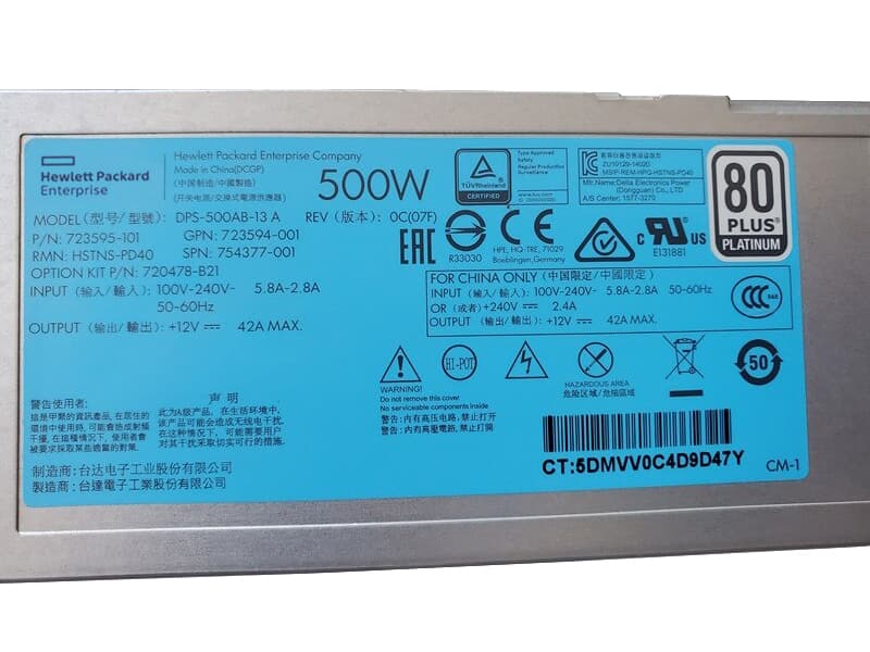 Резервный Блок Питания HP 723595-101 500W