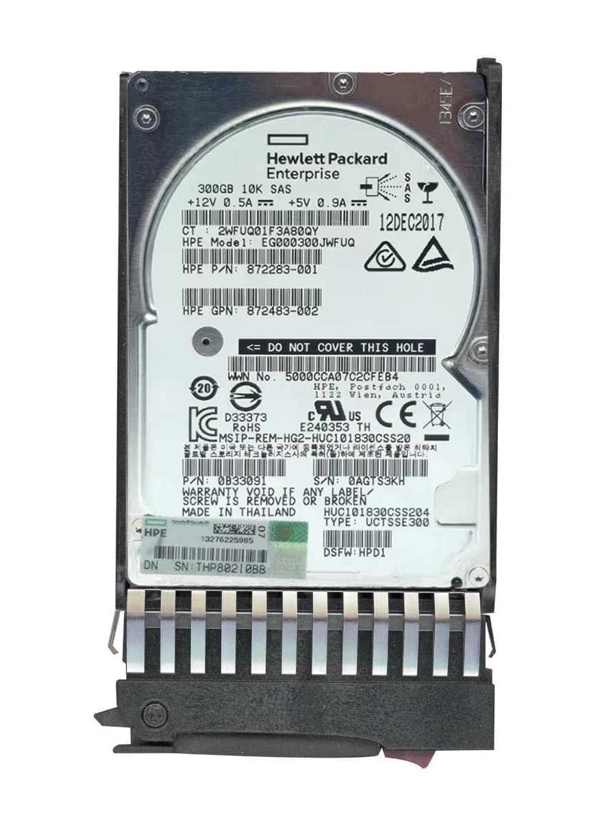 Жесткий диск HP 300Gb 10000 SAS 2.5" HDD 0B33091