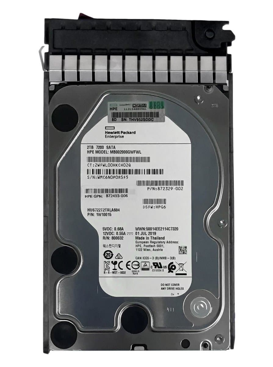 Жесткий диск HP 2Tb 7200 SATAIII 3.5" HDD MB002000GWFWL