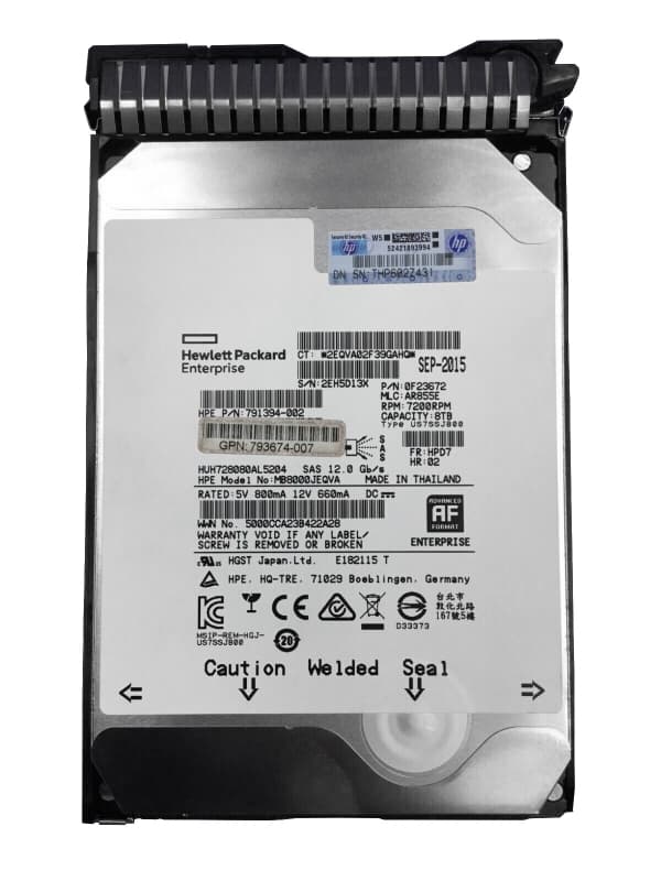 Жесткий диск HP 793674-008 8Tb 7200 SAS 3,5" HDD
