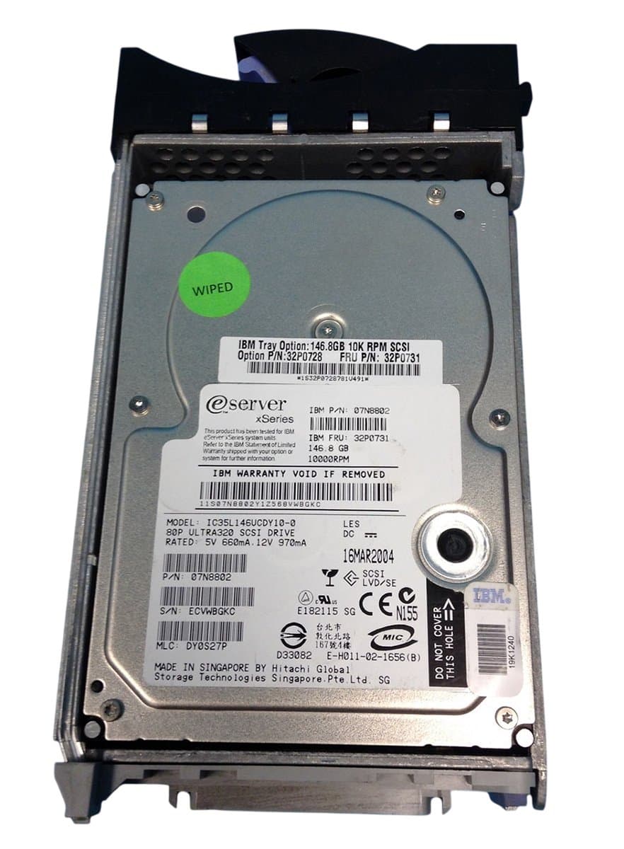 Жесткий диск  IBM 146,8Gb 10000 U320SCSI 3.5" HDD 07N8802