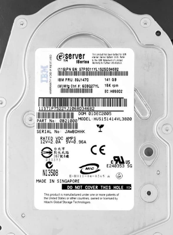 Жесткий диск IBM 97P3011 141Gb U320SCSI 3.5" HDD