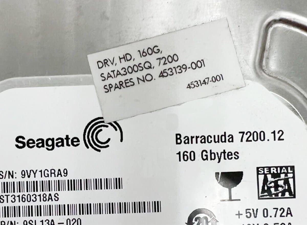 Жесткий диск HP 160Gb 7200 SATAII 3.5" HDD PV944A