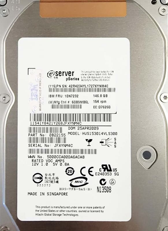 Жесткий диск IBM 42R4234 146,8Gb 15000 SAS 3,5" HDD