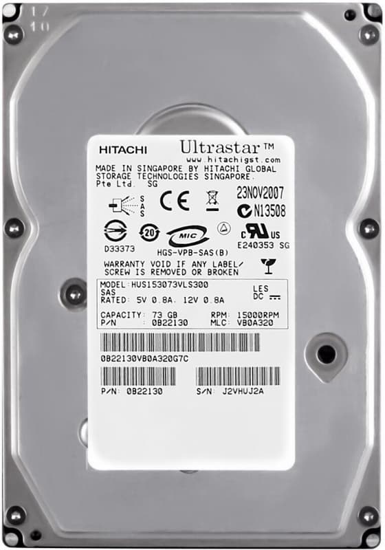 Жесткий диск Hitachi 0B22130 73Gb  SAS 3,5" HDD