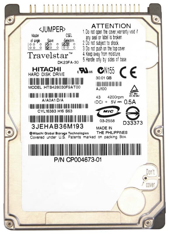 Жесткий диск Hitachi HTS428030F9AT00 30GB IDE 2,5" HDD