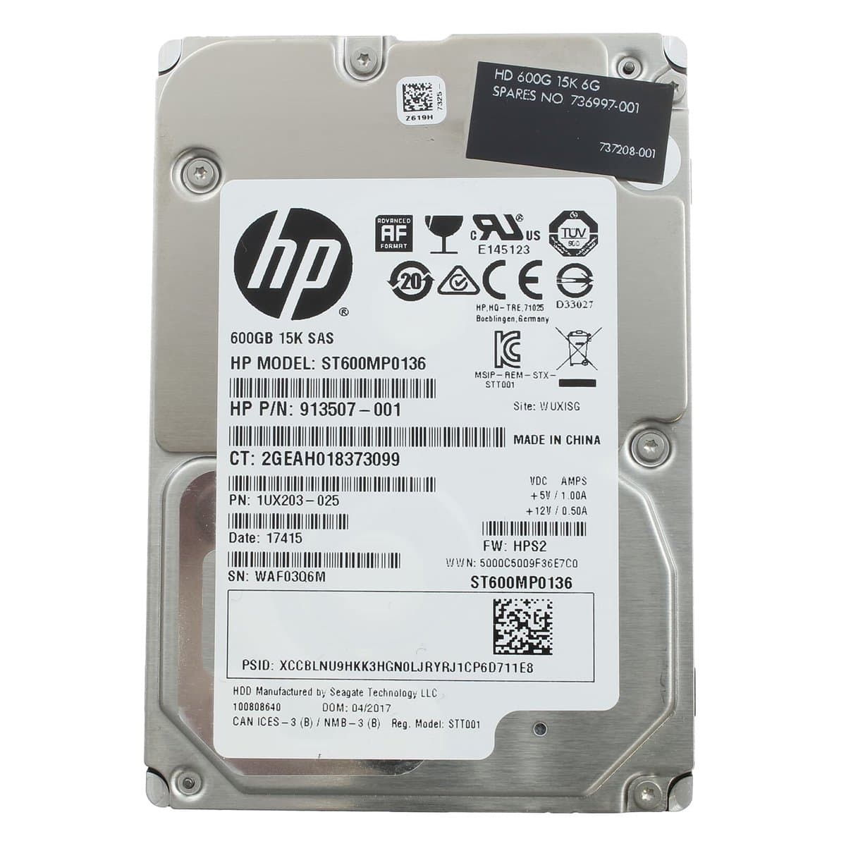 Жесткий диск  HP 600Gb 15000 SAS 2.5" HDD 1UX203-025