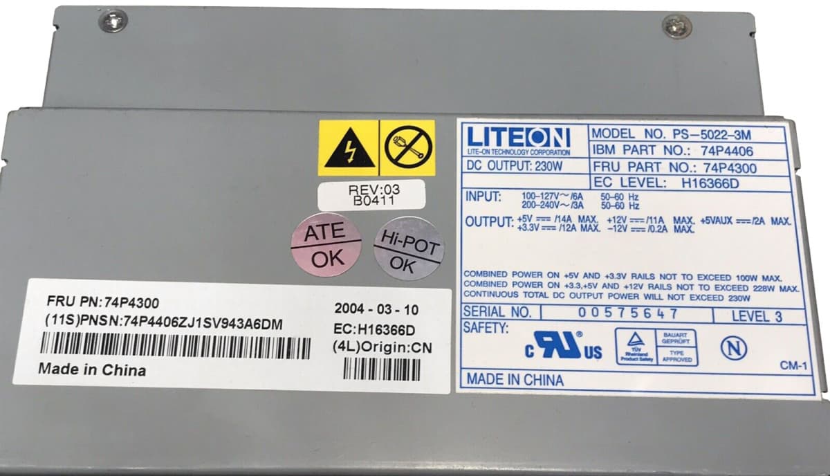Блок Питания IBM PS-5022-3M 230W