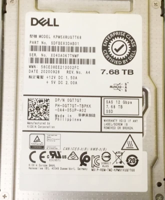 Жесткий диск Dell 0GT7GT 7.68TB SAS 2,5" SSD