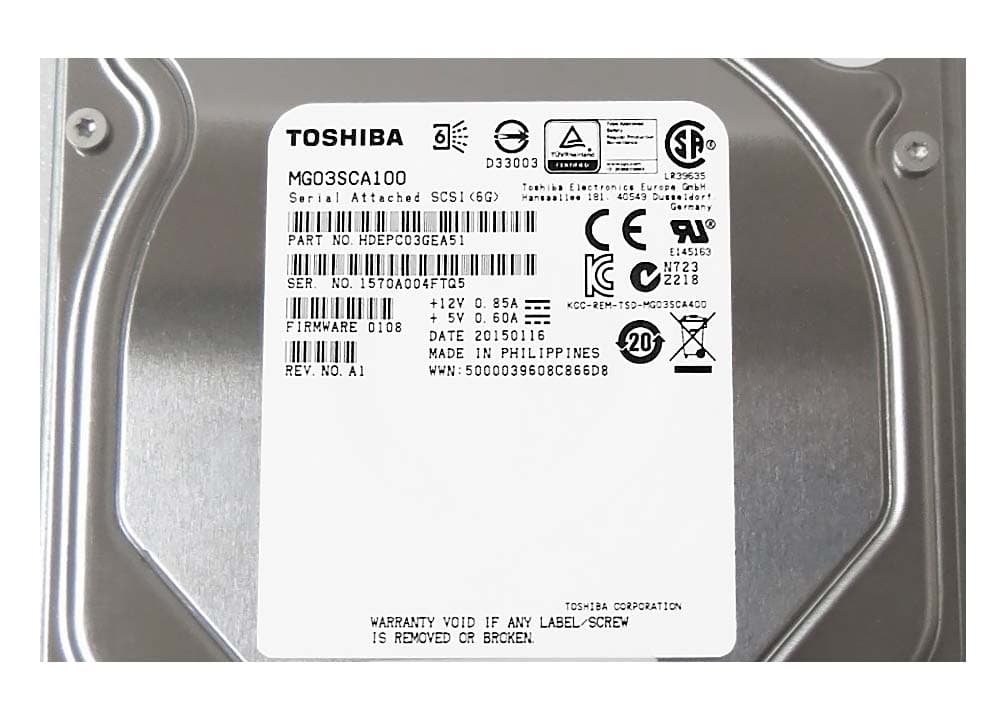 Жесткий диск Toshiba HDEPC03GEA51 1Tb  SAS 3,5" HDD