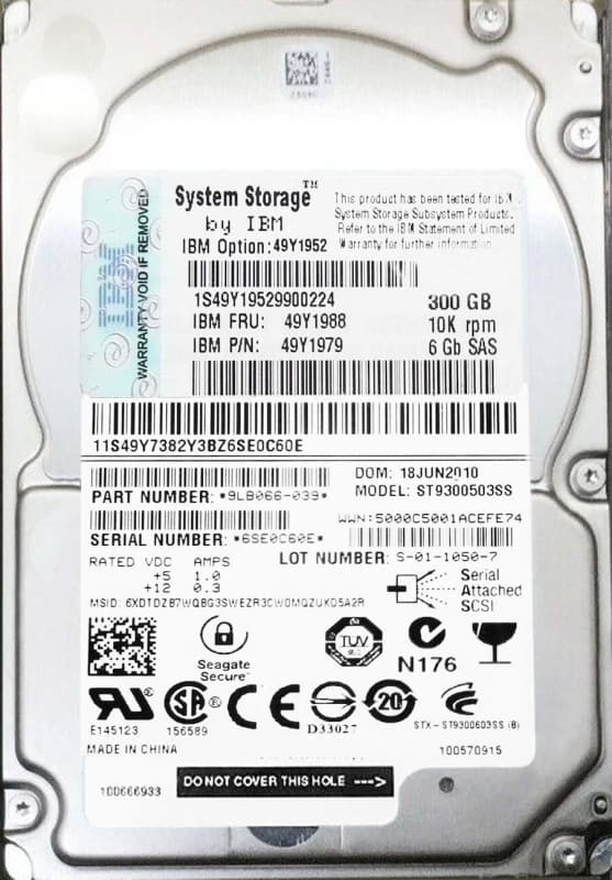 Жесткий диск IBM 49Y1988 300Gb 10000 SAS 2,5" HDD