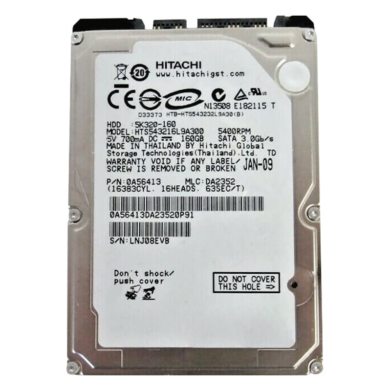 Жесткий диск Hitachi HTS543216L9A300 160Gb 5400 SATA 2,5" HDD