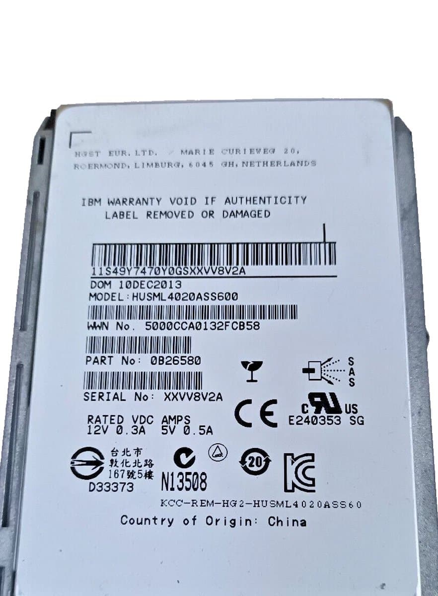 Жесткий диск IBM 200Gb  SAS 2.5" SSD 00AK372