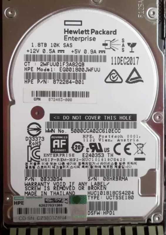 Жесткий диск HP 0B33094 1,8Tb SAS 2,5" HDD
