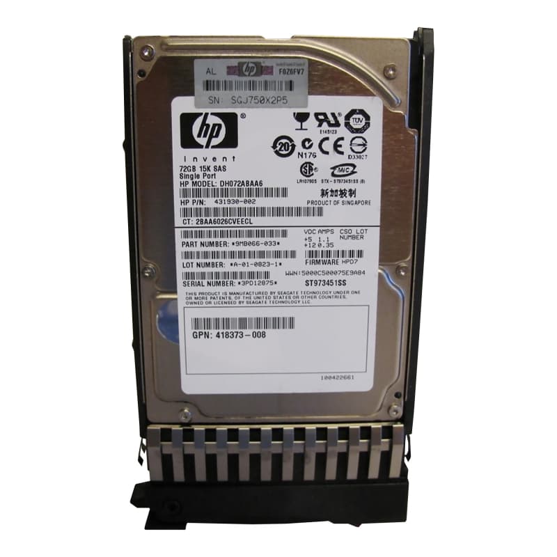 Жесткий диск HP 418373-008 72Gb  SAS 2,5" HDD