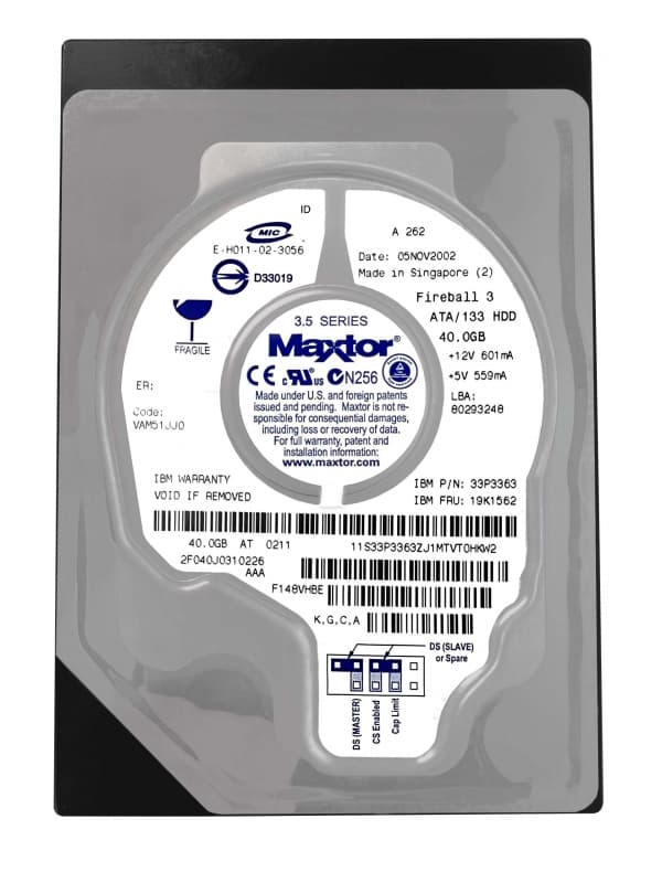 Жесткий диск Maxtor 2F040J0 40Gb 5400 IDE 3.5" HDD