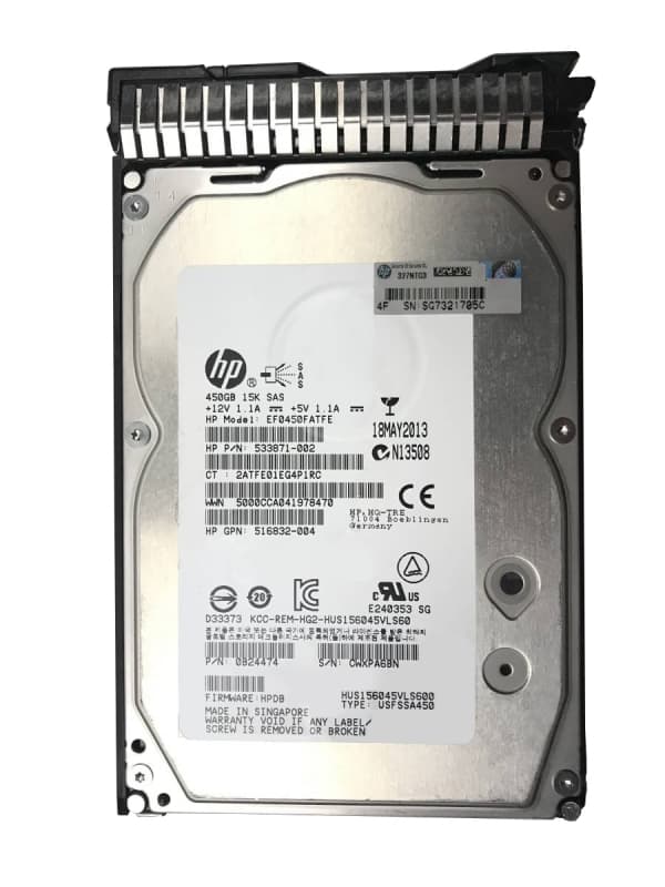 Жесткий диск HP 652615-B21 450Gb  SAS 3,5" HDD
