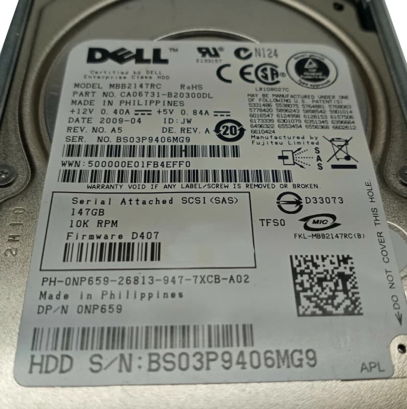 Жесткий диск Dell CA06731-B20300DL 146Gb  SAS 2,5" HDD