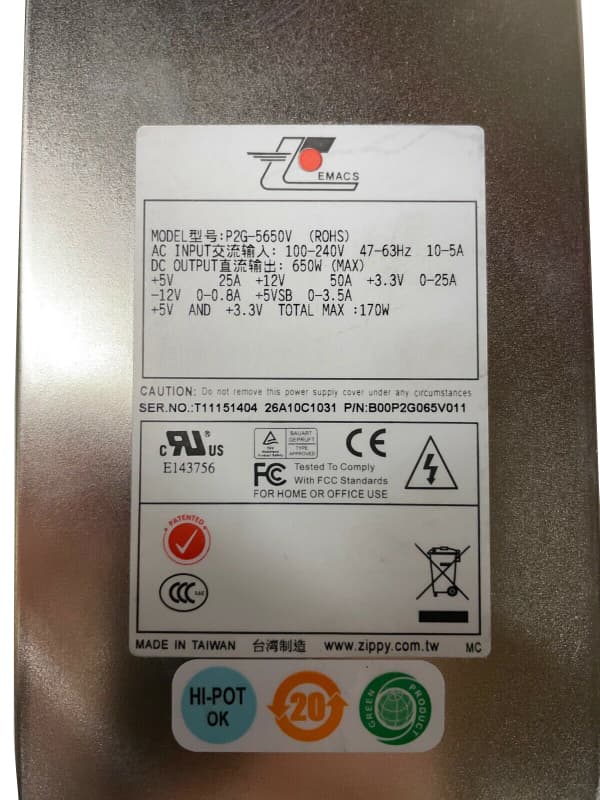 Блок Питания Emacs B00P2G065V011 650W