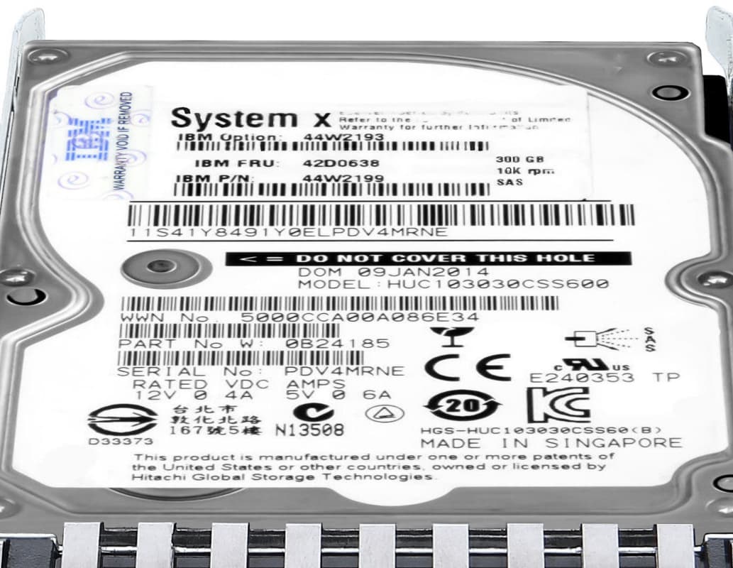 Жесткий диск IBM 44W2193 300Gb 10000 SAS 2,5" HDD