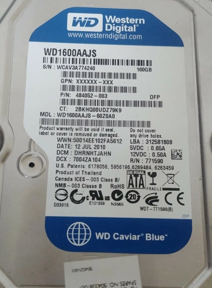 Жесткий диск HP 160Gb 7200 SATAII 3.5" HDD