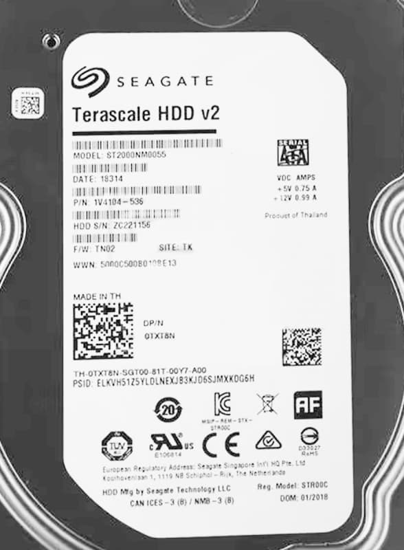 Жесткий диск Dell TXT8N 2Tb 7200 SATAIII 3.5" HDD