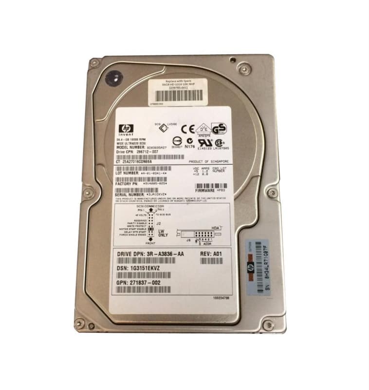 Жесткий диск HP 271837-002 36,4Gb  U320SCSI 3.5" HDD