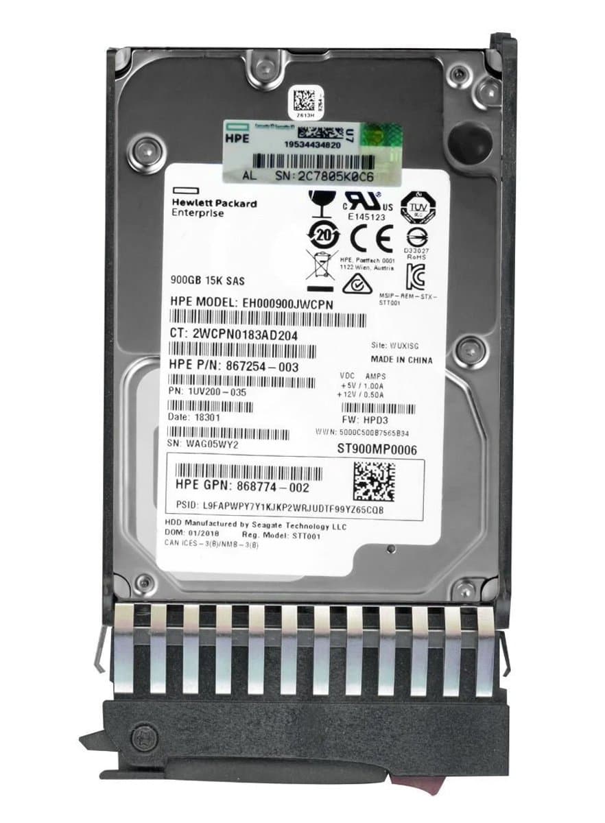 Жесткий диск HP 900Gb 15000 SAS 2.5" HDD 867254-003