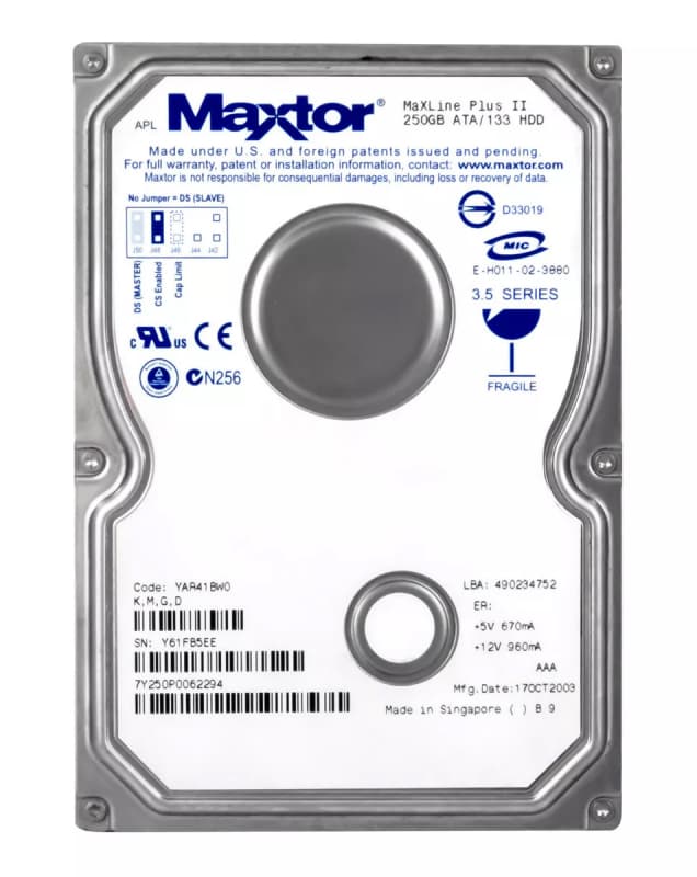 Жесткий диск Maxtor 7Y250P 250Gb 7200 IDE 3.5" HDD