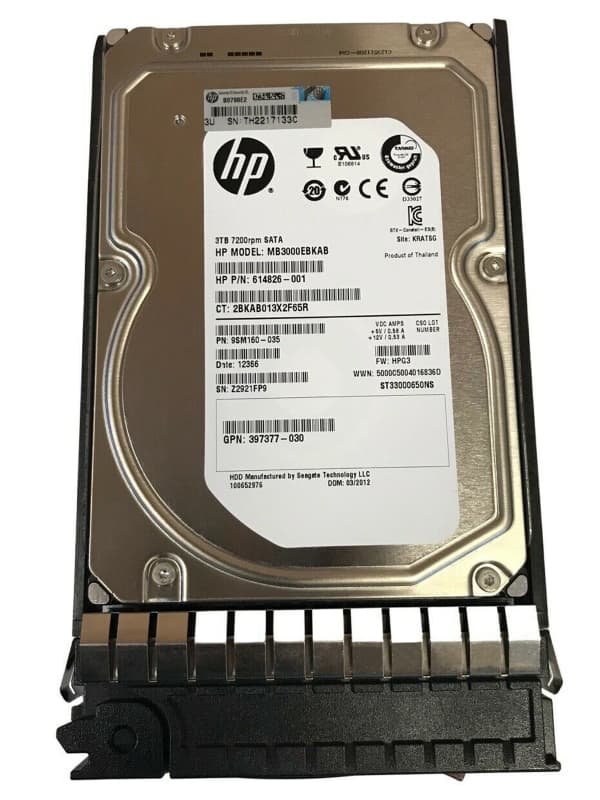 Жесткий диск HP 628059-B21 3Tb 7200 SATAIII 3.5" HDD