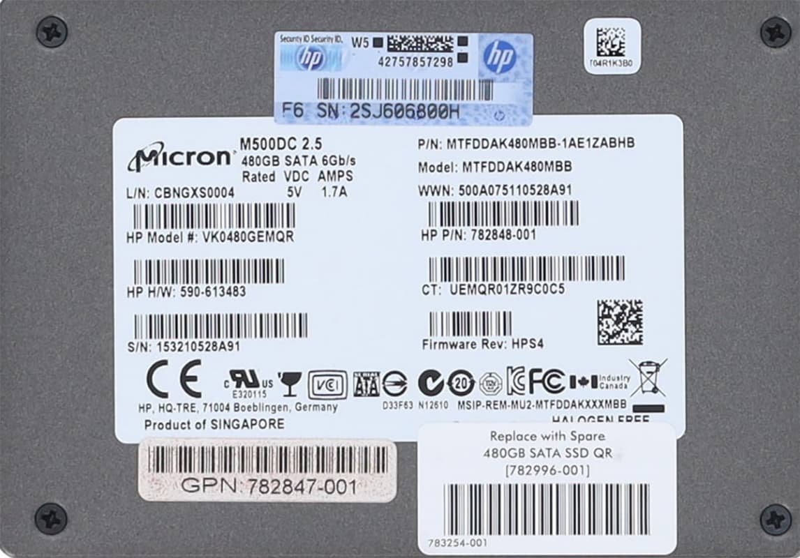 Жесткий диск HP 782996-001 480Gb SATAIII 2,5" SSD