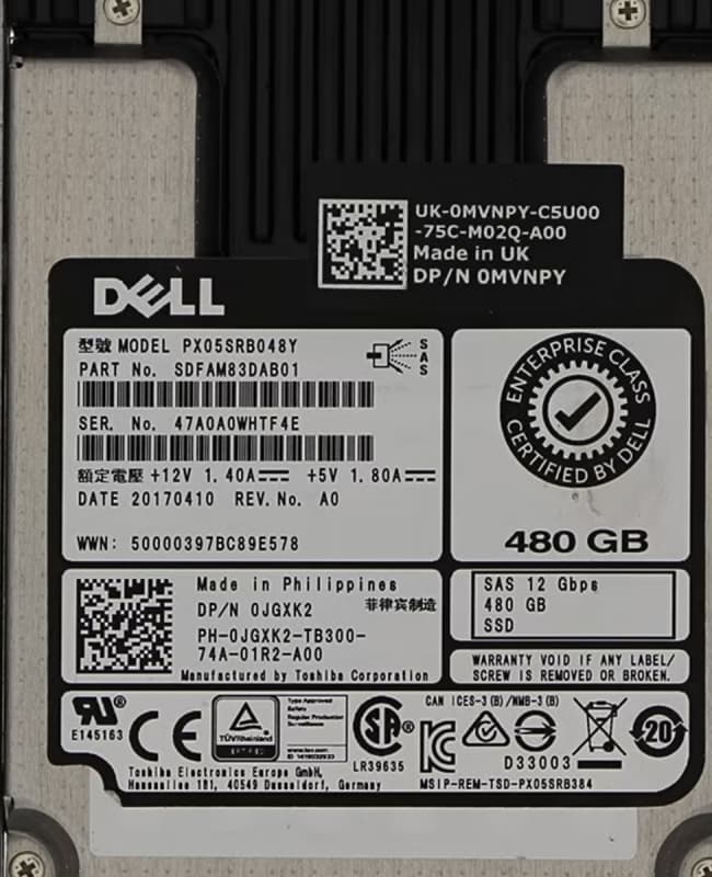 Жесткий диск Dell JGXK2 480Gb SAS 2,5" SSD