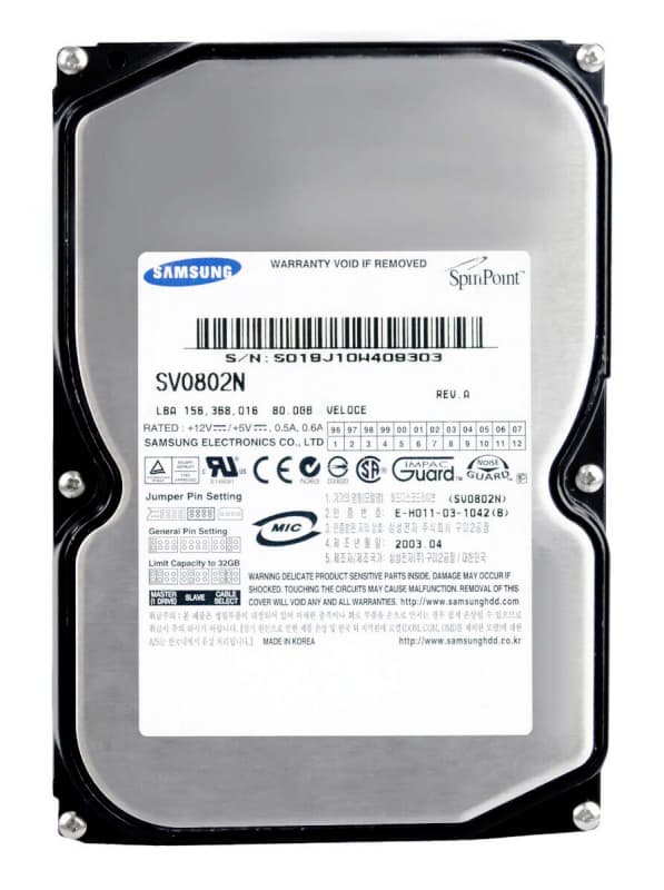 Жесткий диск Samsung SV0802N 80GB 5400 IDE 3,5" HDD