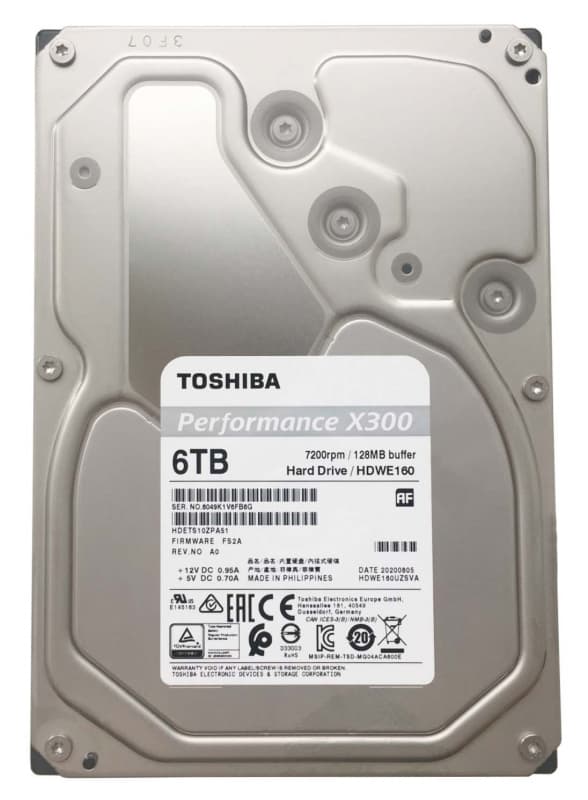 Жесткий Диск Toshiba HDETS10ZPA51 6TB 7200 SATAIII 3,5" HDD