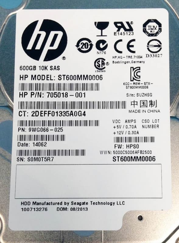 Жесткий диск HP 9WG066-025 600Gb  SAS 2,5" HDD