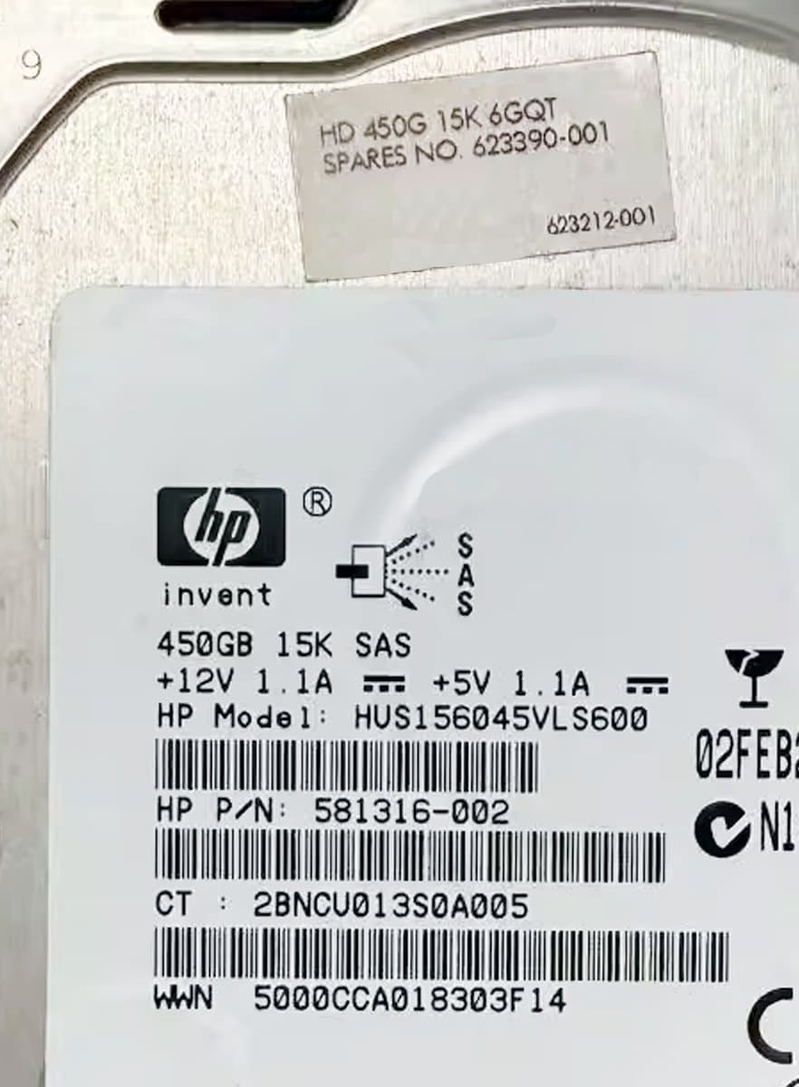 Жесткий диск HP 450Gb 15000 SAS 3.5" HDD LU968AA