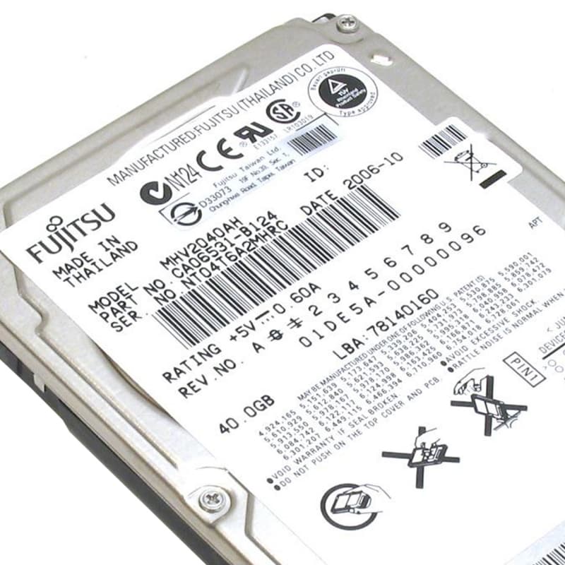 Жесткий диск Fujitsu MHV2040AH 40Gb 5400 IDE 2,5" HDD