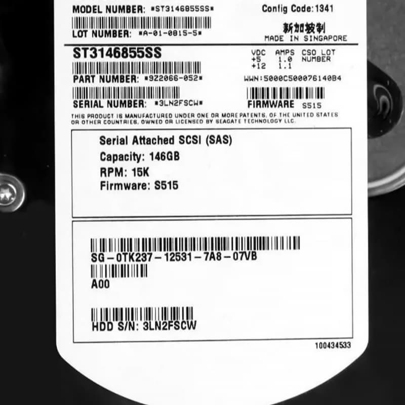 Жесткий диск Dell TK237 146Gb  SAS 3,5" HDD