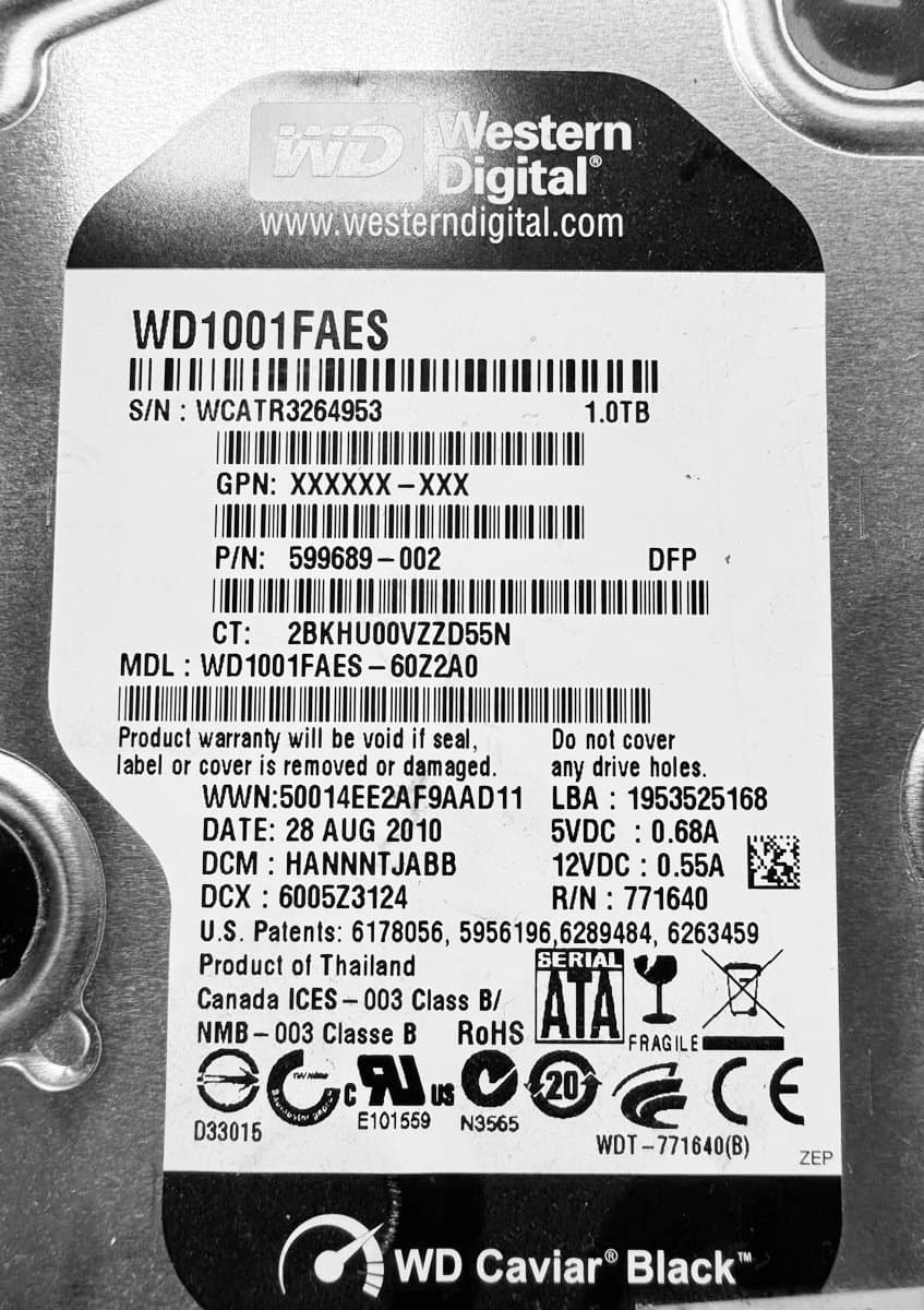 Жесткий диск HP 1Tb 7200 SATAIII 3.5" HDD