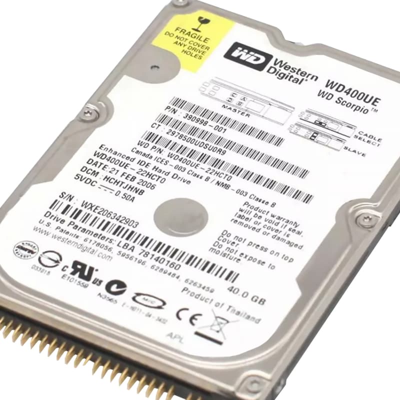 Жесткий диск Western Digital WD400UE 40Gb 5400 IDE 2,5" HDD
