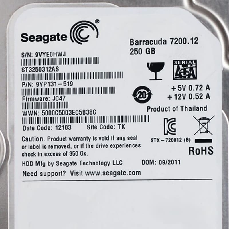Жесткий диск Seagate ST3250312AS 250Gb  SATAIII 3,5" HDD
